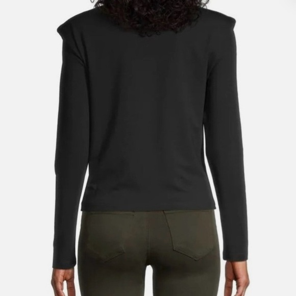 Walter Baker NWOT Sz XL Bethany LS Top with padded shoulders - Picture 2 of 6